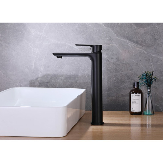 Смеситель для раковины высокий Abber Weiss Insel AF8011B, черный матовый, Цвет производителя: чёрный матовый фото 2