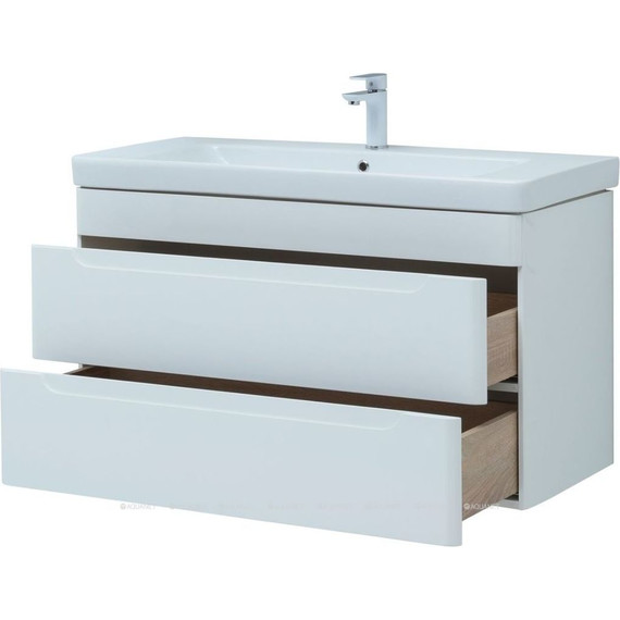 Тумба подвесная с раковиной Aquanet София 105 см 274116, белый фото 3