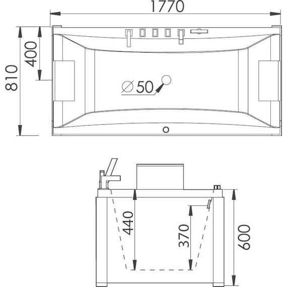 Ванна гидромассажная Gemy G9076 K 177x81 см фото 5