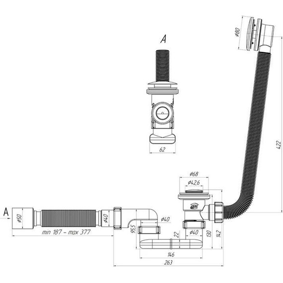 Слив-перелив Ани Пласт EC055S фото 4