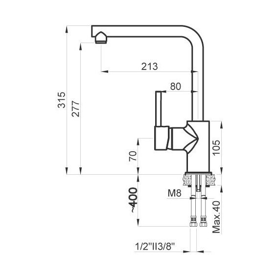 Смеситель для кухни Azario Evans AZ-152944407, серый гранит, Цвет производителя: серый фото 2