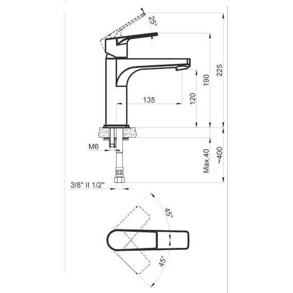 Смеситель для раковины Azario Treya AZ-156845037, графит, Цвет производителя: оружейная сталь фото 2