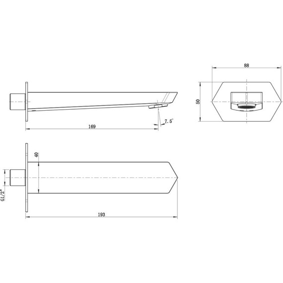 Излив для ванны Lemark Prizma LM3981C - 2 Излив для ванны Lemark Prizma LM3981C фото 2