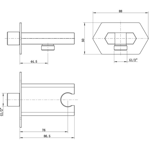 Шланговое подсоединение с держателем Lemark Prizma LM3985C - 2 Шланговое подсоединение с держателем Lemark Prizma LM3985C фото 2