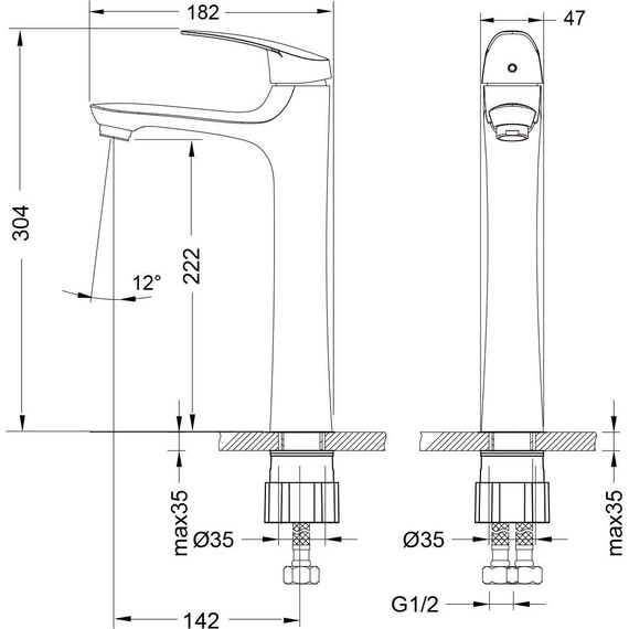 Смеситель для раковины высокий Lemark Linara LM0409C фото 2
