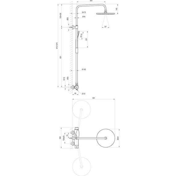 Душевая стойка Ravak DS 091.00 X07P643 - 7 Душевая стойка Ravak DS 091.00 X07P643 фото 7