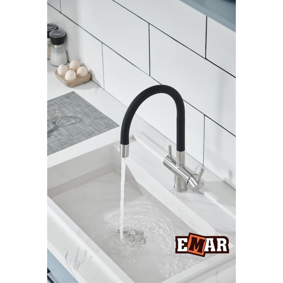 Смеситель для кухни Emar ЕС - 3015 Satin, Цвет производителя: satin фото 11