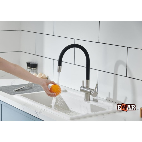 Смеситель для кухни Emar ЕС - 3015 Satin, Цвет производителя: satin фото 13