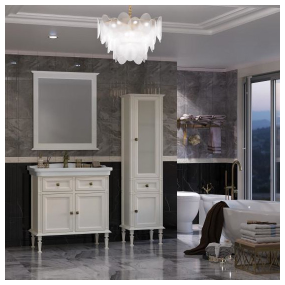 Зеркало Opadiris Кантара 85 см, слоновая кость - 2 Зеркало Opadiris Кантара 85 см, слоновая кость фото 2