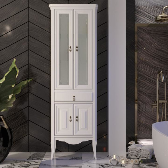 Пенал напольный Opadiris Лоренцо 56 см, белый матовый фото 4