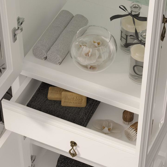 Пенал напольный Opadiris Лоренцо 56 см, белый матовый фото 6