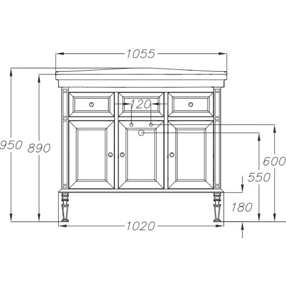 Тумба напольная с раковиной Opadiris Кантара 105 см, белый матовый - 10 Тумба напольная с раковиной Opadiris Кантара 105 см, белый матовый фото 10