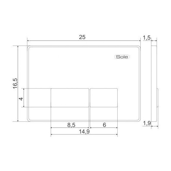 Кнопка смыва Sole 097H Chrome фото 5