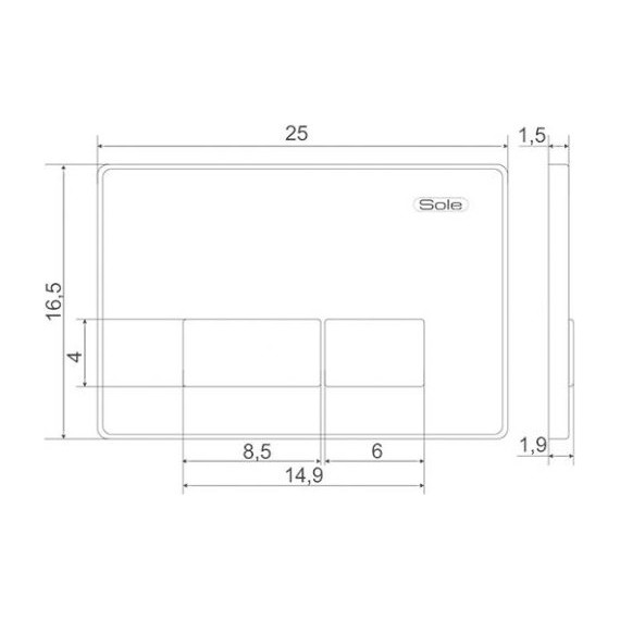 Кнопка смыва Sole 097H black фото 5