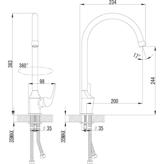 Смеситель для кухни Lemark Plus Advance LM1205C фото 5
