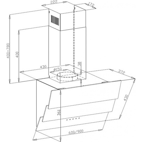 Вытяжка Maunfeld Manchester Light 60 Glass Black (чёрное стекло) - 14 Вытяжка Maunfeld Manchester Light 60 Glass Black (чёрное стекло) фото 14