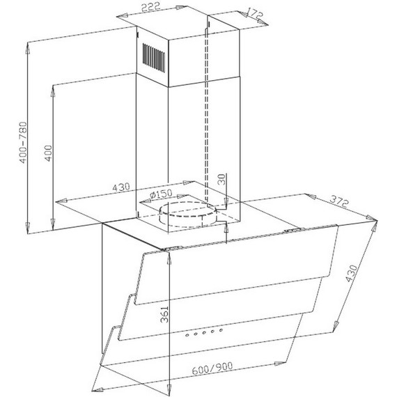 Вытяжка Maunfeld Manchester Light 60 Glass White (белое стекло) фото 14