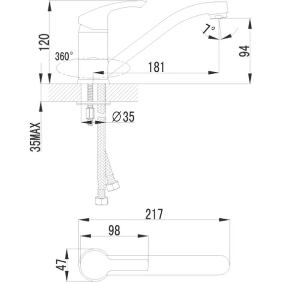 Смеситель для кухни Lemark Plus Strike LM1104C фото 7