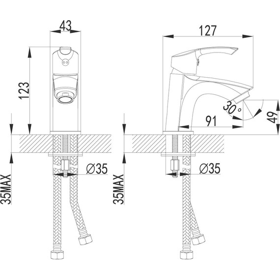 Смеситель для раковины Lemark Plus Strike LM1106C - 6 Смеситель для раковины Lemark Plus Strike LM1106C фото 6