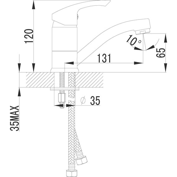 Смеситель для раковины Lemark Plus Strike LM1107C фото 6