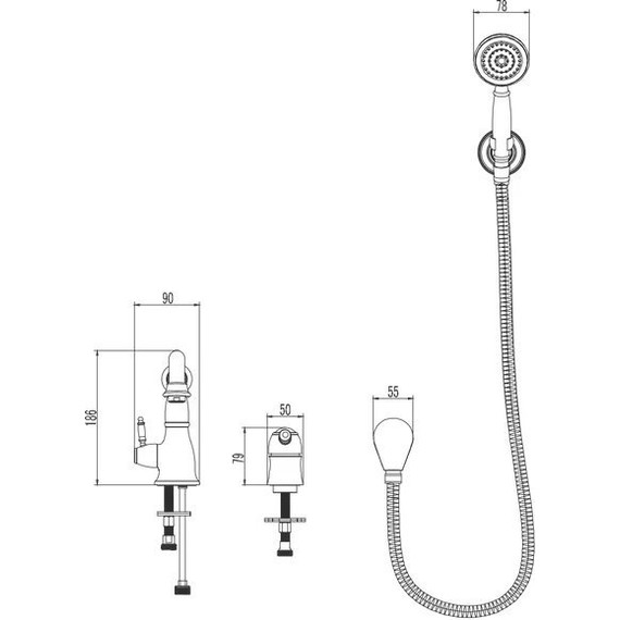 Смеситель для ванны Lemark Villa LM4847C фото 2
