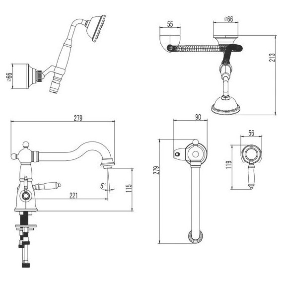 Смеситель для ванны Lemark Villa LM4847C фото 3