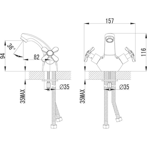 Смеситель для раковины Lemark Partner LM6546C фото 5