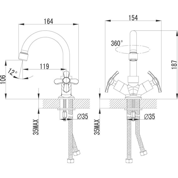 Смеситель для раковины Lemark Partner LM6547C фото 5