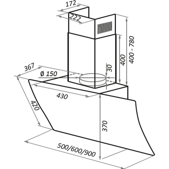 Вытяжка Maunfeld Sky Star Chef 60 Glass Black (чёрное стекло) - 17 Вытяжка Maunfeld Sky Star Chef 60 Glass Black (чёрное стекло) фото 17