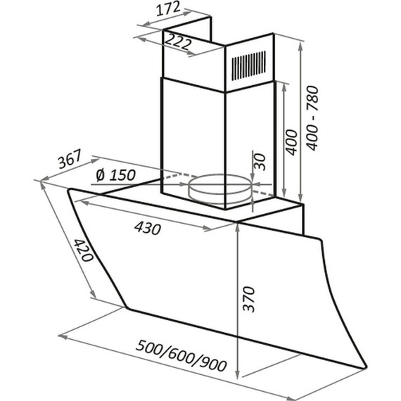 Вытяжка Maunfeld Sky Star Chef 60 Glass White (белое стекло) - 17 Вытяжка Maunfeld Sky Star Chef 60 Glass White (белое стекло) фото 17