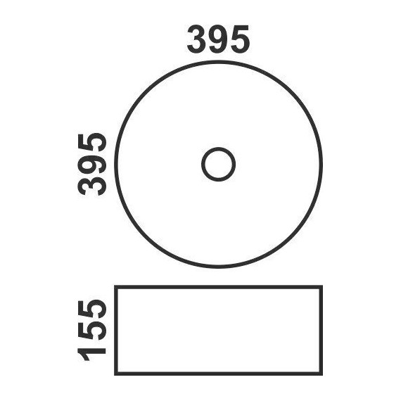 Раковина-чаша CeramaLux NC 39 см 5004SP, белый/серый фото 3