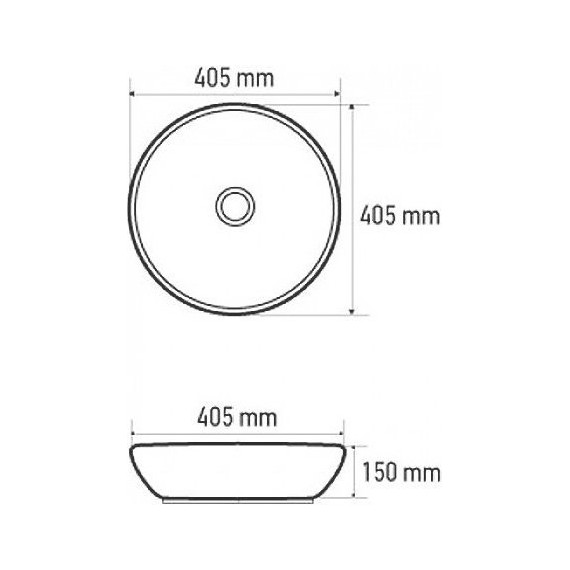 Раковина-чаша CeramaLux NC 40 см 7078ASP, белый/серебро фото 3