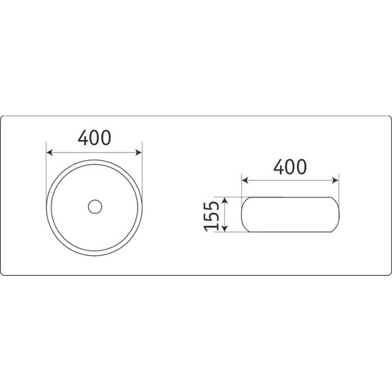 Раковина-чаша CeramaLux NC 40 см 78217, белый/серый фото 2