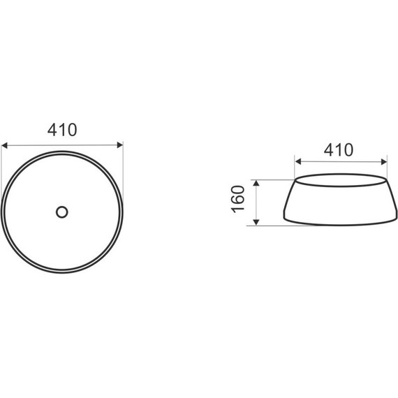 Раковина-чаша CeramaLux NC 41 см J2094, белый/бронза фото 2