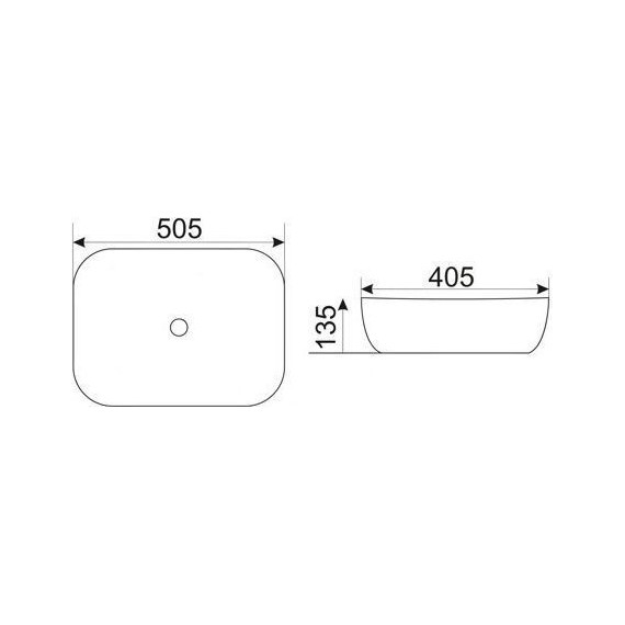 Раковина-чаша CeramaLux LuxeLine 50 см D1302H009, серый фото 2