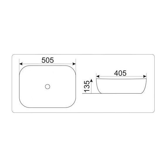 Раковина-чаша CeramaLux NC 50 см D1302H011, белый/серый фото 2