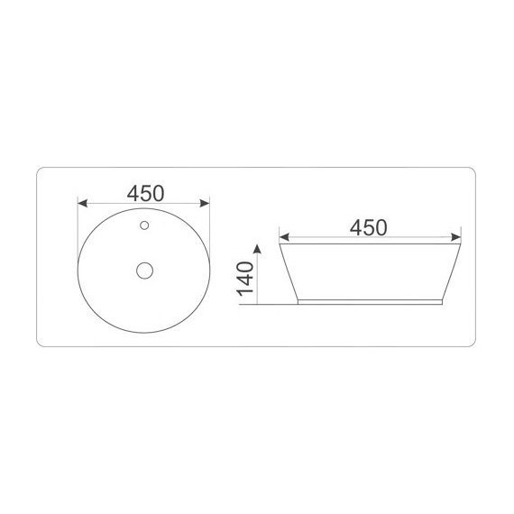 Раковина-чаша CeramaLux NC 45 см D1306H011, белый/золото фото 2
