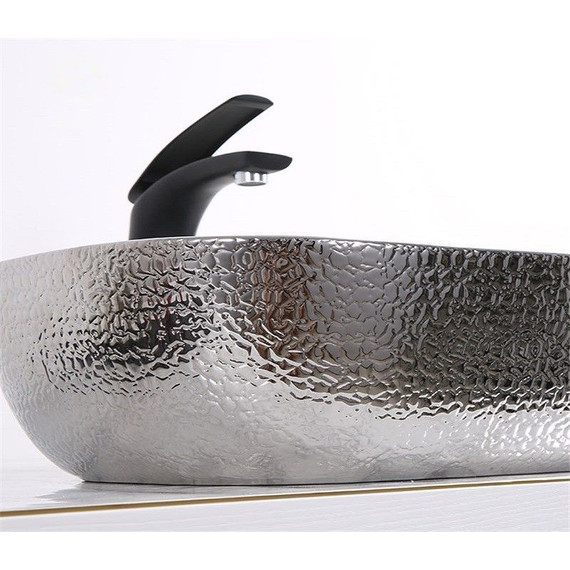 Раковина-чаша CeramaLux LuxeLine 45 см D1333H021, белый/серый фото 3