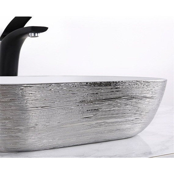 Раковина-чаша CeramaLux LuxeLine 45 см D1333H131, белый/серый фото 4