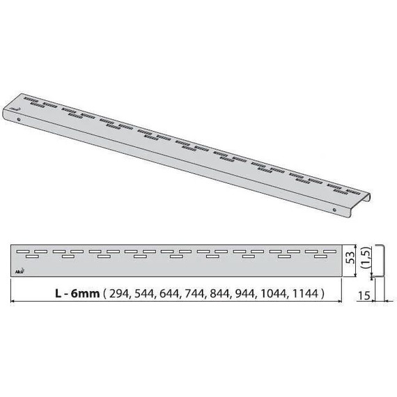 Решетка для трапа AlcaPlast Hope-750M 75 см, нержавеющая сталь, хром матовый фото 3