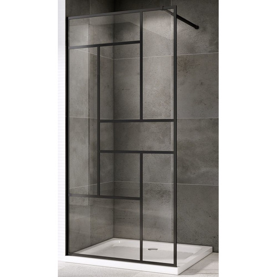 Душевая перегородка Abber Immer Offen 120 см AG63120B, черный/прозрачное - 2 Душевая перегородка Abber Immer Offen 120 см AG63120B, черный/прозрачное фото 2