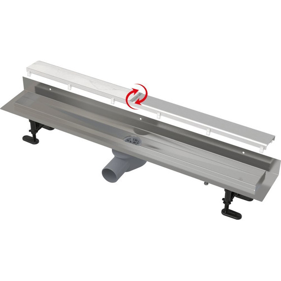 Трап AlcaPlast 85 см APZ23-DOUBLE9-850, нержавеющая сталь, Цвет производителя: нержавеющая сталь, Размер трапа: 850 фото 
