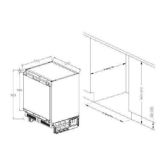 Встраиваемый однокамерный холодильник Graude FK 80.1 - 2 Встраиваемый однокамерный холодильник Graude FK 80.1 фото 2