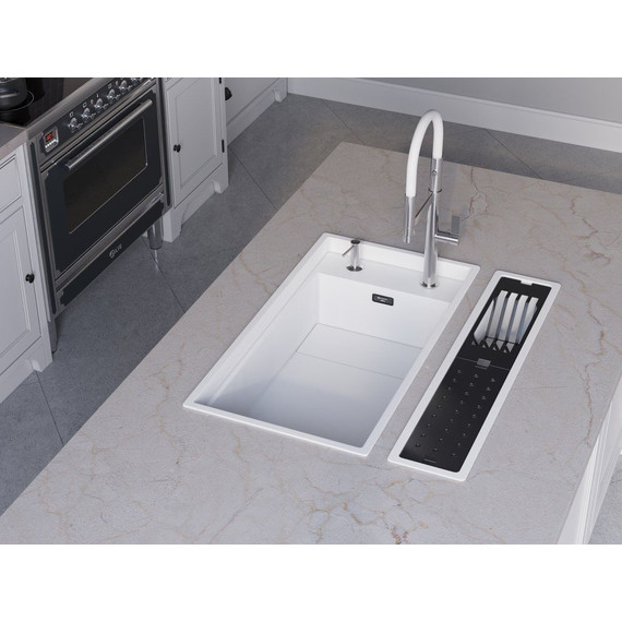 Кухонная мойка Omoikiri Kinaru 86-U/I WH 4997026, белый, Цвет производителя: белый - 2 Кухонная мойка Omoikiri Kinaru 86-U/I WH 4997026, белый, Цвет производителя: белый фото 2