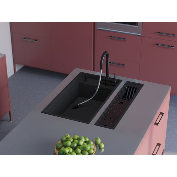 Кухонная мойка Omoikiri Kinaru 86-U/I GB 4997027, графит, Цвет производителя: графит - 2 Кухонная мойка Omoikiri Kinaru 86-U/I GB 4997027, графит, Цвет производителя: графит фото 2