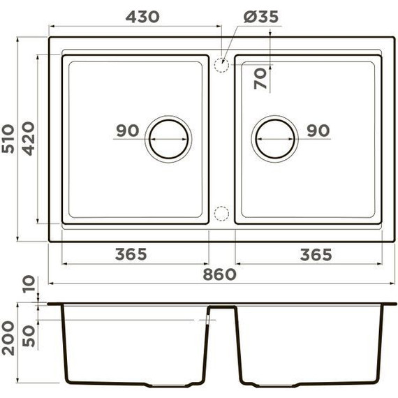 Кухонная мойка Omoikiri Tedori 86-2 PL 4993931, платина, Цвет производителя: платина фото 2