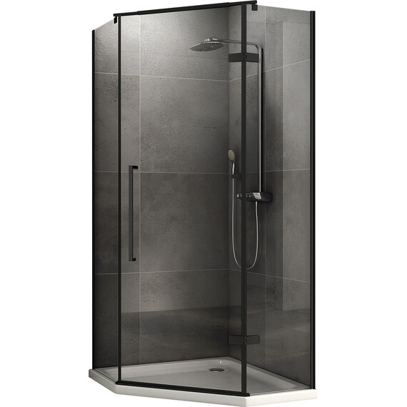 Душевое ограждение Abber Ewiges Wasser 80х80 см AG05080B, черный/прозрачное фото 