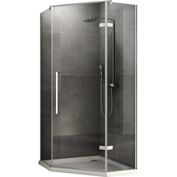 Душевое ограждение Abber Ewiges Wasser 90х90 см AG05090, хром/прозрачное фото 