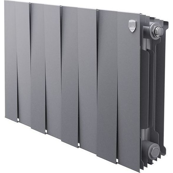 Радиатор Royal Thermo Piano Forte 350 Silver Satin 640х380 мм (8 секций) фото 