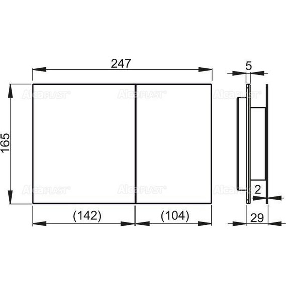 Кнопка смыва Alcaplast Flat AIR, алюминий матовый фото 2